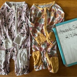 Floral Bamboo Pajamas Set - Pink and Yellow